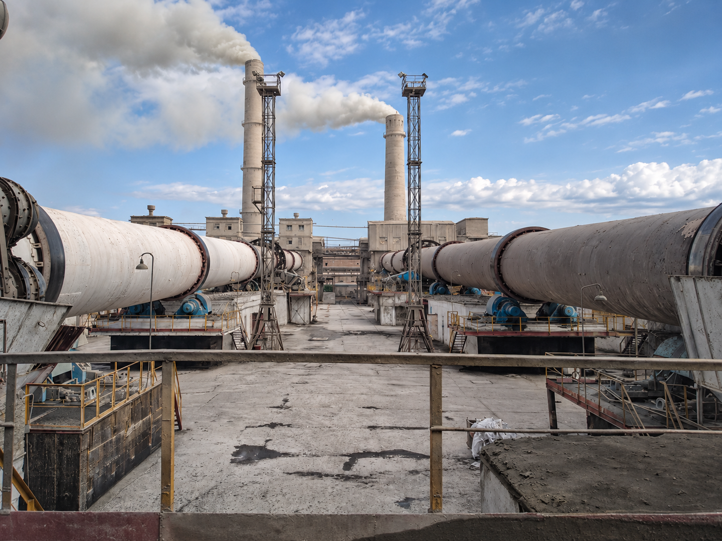 Вращающиеся печи Кантского цементного завода